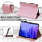 For Samsung Galaxy Tab A7 10.4 (2020) / (2022) Tablet Case Stand Leather Cover Card Slots - Rose Gold - 4