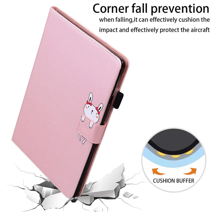 For Samsung Galaxy Tab A7 10.4 (2020) / (2022) Tablet Case Stand Leather Cover Card Slots - Rose Gold - 5