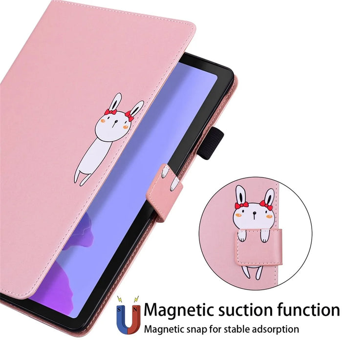 For Samsung Galaxy Tab A7 10.4 (2020) / (2022) Tablet Case Stand Leather Cover Card Slots - Rose Gold - 6