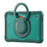 For Samsung Galaxy Tab A9 SM-X110 / X115 / X117 Kickstand Case Tablet Cover Rotating Handle Grip - Midnight Green - 2