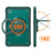 For Samsung Galaxy Tab A9 SM-X110 / X115 / X117 Kickstand Case Tablet Cover Rotating Handle Grip - Midnight Green - 6