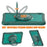 For Samsung Galaxy Tab A9 SM-X110 / X115 / X117 Kickstand Case Tablet Cover Rotating Handle Grip - Midnight Green - 7