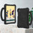 For Samsung Galaxy Tab A8 10.5 (2021) / (2022) EVA Case Soccer Pattern Handle Kickstand Shoulder Strap Cover - Black - 2
