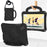 For Samsung Galaxy Tab A8 10.5 (2021) / (2022) EVA Case Soccer Pattern Handle Kickstand Shoulder Strap Cover - Black - 5