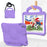 For iPad Air (2013) / Air 2 / iPad 9.7-inch (2017) / (2018) Soccer Pattern Case EVA Protective Handle Tablet Cover - Light Purple - 5