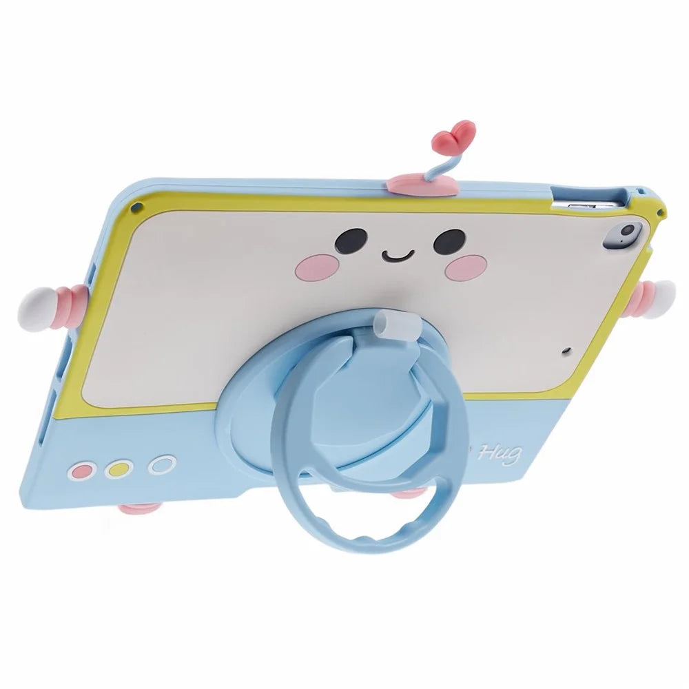 For iPad Air (2013) / Air 2 / iPad 9.7-inch (2017) / (2018) Silicone Tablet Case PC Kickstand Cover with Lanyard - 4