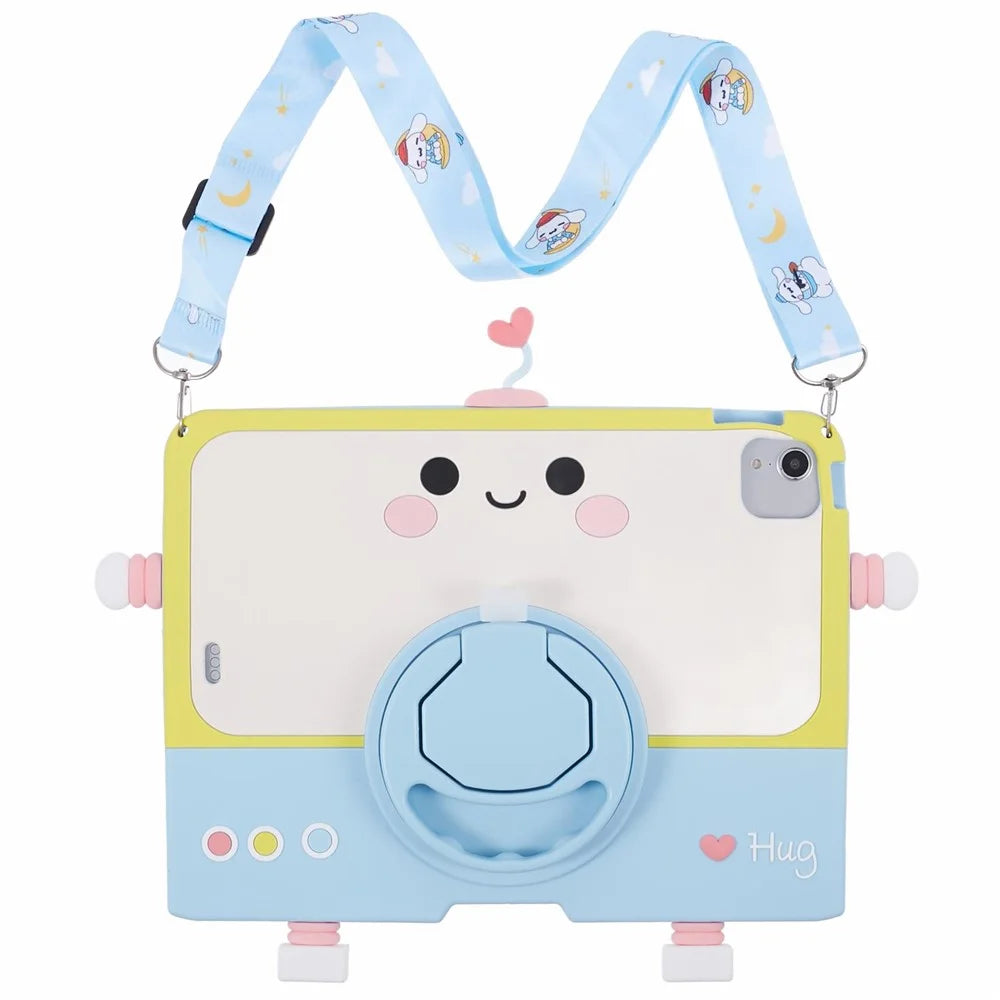 For iPad Air (2020) / (2022) / iPad Pro 11 (2020) / (2021) / (2022) Silicone Case Kickstand Tablet Cover with Lanyard - 2