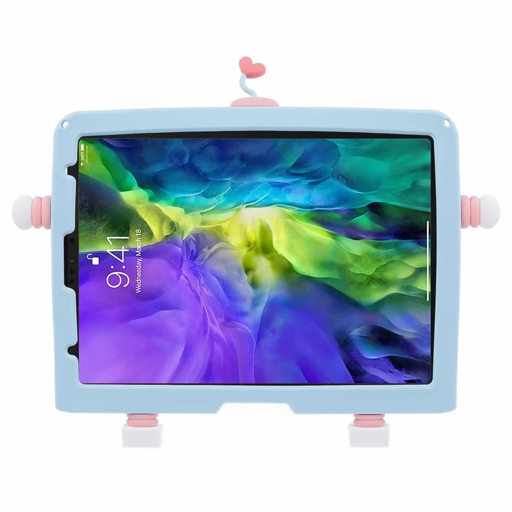 For iPad Air (2020) / (2022) / iPad Pro 11 (2020) / (2021) / (2022) Silicone Case Kickstand Tablet Cover with Lanyard - 3
