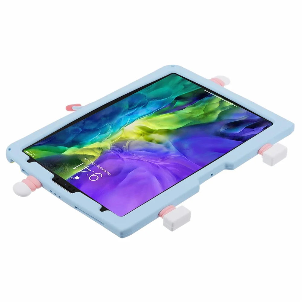 For iPad Air (2020) / (2022) / iPad Pro 11 (2020) / (2021) / (2022) Silicone Case Kickstand Tablet Cover with Lanyard - 5