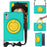 For Samsung Galaxy Tab A11+ / A9+ Eagle Pattern Case Rotating Grip Handle Kickstand Cover with Shoulder Strap - Light Green - 1