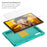 For Samsung Galaxy Tab A11+ / A9+ Eagle Pattern Case Rotating Grip Handle Kickstand Cover with Shoulder Strap - Light Green - 5