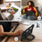 C3 for iPad (2025) / 10.9 (2022) Case Contrast Color Silicone+PC Kickstand Anti-Drop Tablet Cover - Black+Black - 6