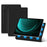 For Samsung Galaxy Tab S9 FE+ Case Magnetic PU Leather+PC Anti-scratch V-fold Stand Tablet Cover - Black - 1