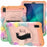 For iPad mini (2024) / mini (2021) Tablet Case TPU+PC Kickstand Cover with Shoulder Strap - Colorful Gold - 1