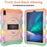 For iPad mini (2024) / mini (2021) Tablet Case TPU+PC Kickstand Cover with Shoulder Strap - Colorful Gold - 3