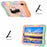 For iPad mini (2024) / mini (2021) Tablet Case TPU+PC Kickstand Cover with Shoulder Strap - Colorful Gold - 5