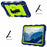 For iPad mini (2024) / mini (2021) Tablet Case Hand Strap Kickstand Cover with Shoulder Strap - Navy Blue+Green - 6