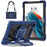 C3 for Samsung Galaxy Tab A8 10.5 (2021) / (2022) Tablet Case Silicone+PC Cover with Shoulder Strap - Navy Blue+Black - 2