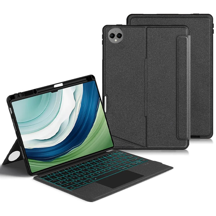 For Huawei MatePad Pro 13.2 Leather Case + Bluetooth-compatible Keyboard with Backlight Trackpad - 2