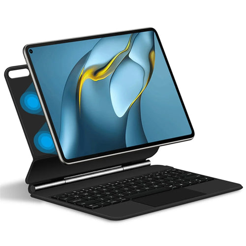 For Huawei MatePad Pro 10.8 (2021) Magnetic Floating Bluetooth-compatible Keyboard + Leather Tablet Case - 1