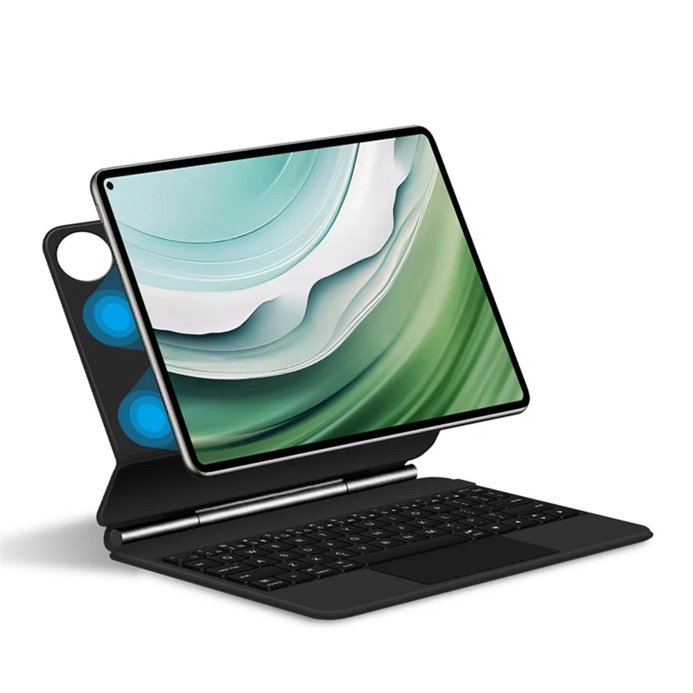For Huawei MatePad Pro 11 (2024) Magnetic Floating Bluetooth-compatible Keyboard + Leather Tablet Case - 1
