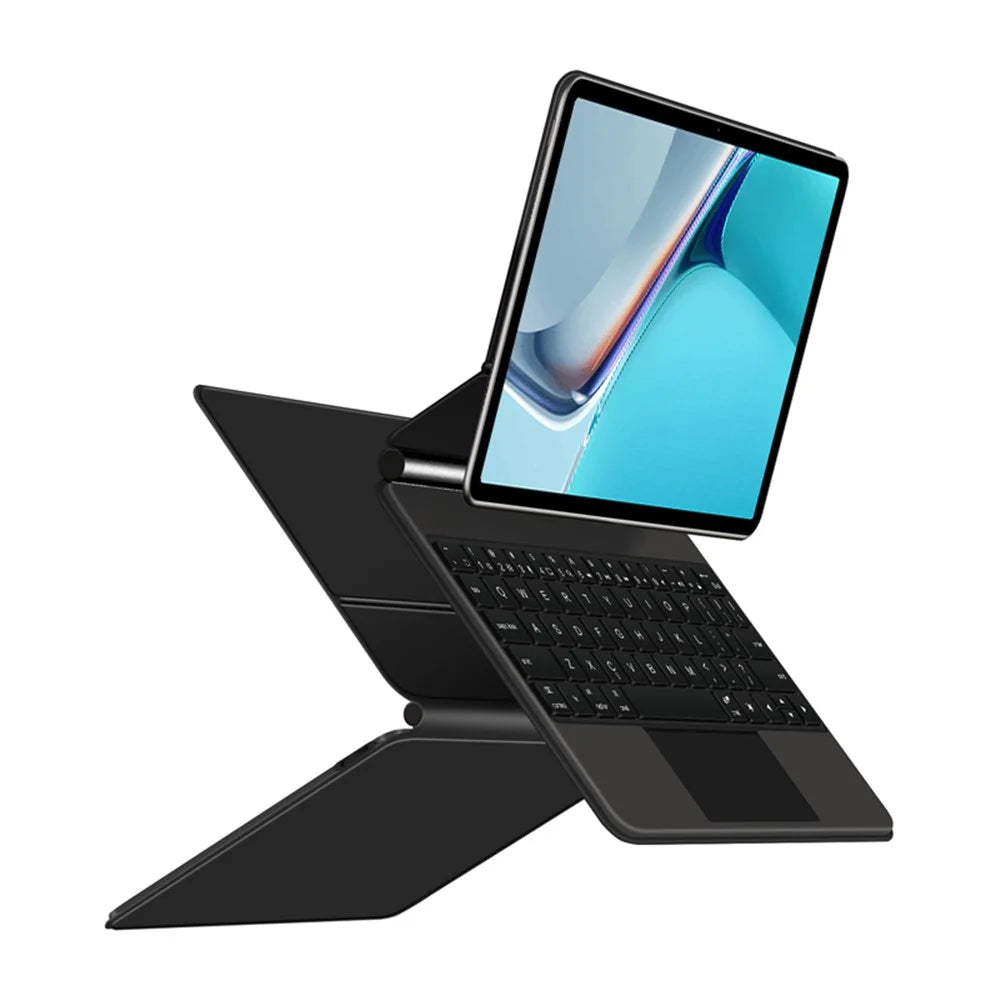 For Huawei MatePad 11 (2021) Magnetic Floating Bluetooth-compatible Keyboard + Leather Tablet Case - 2