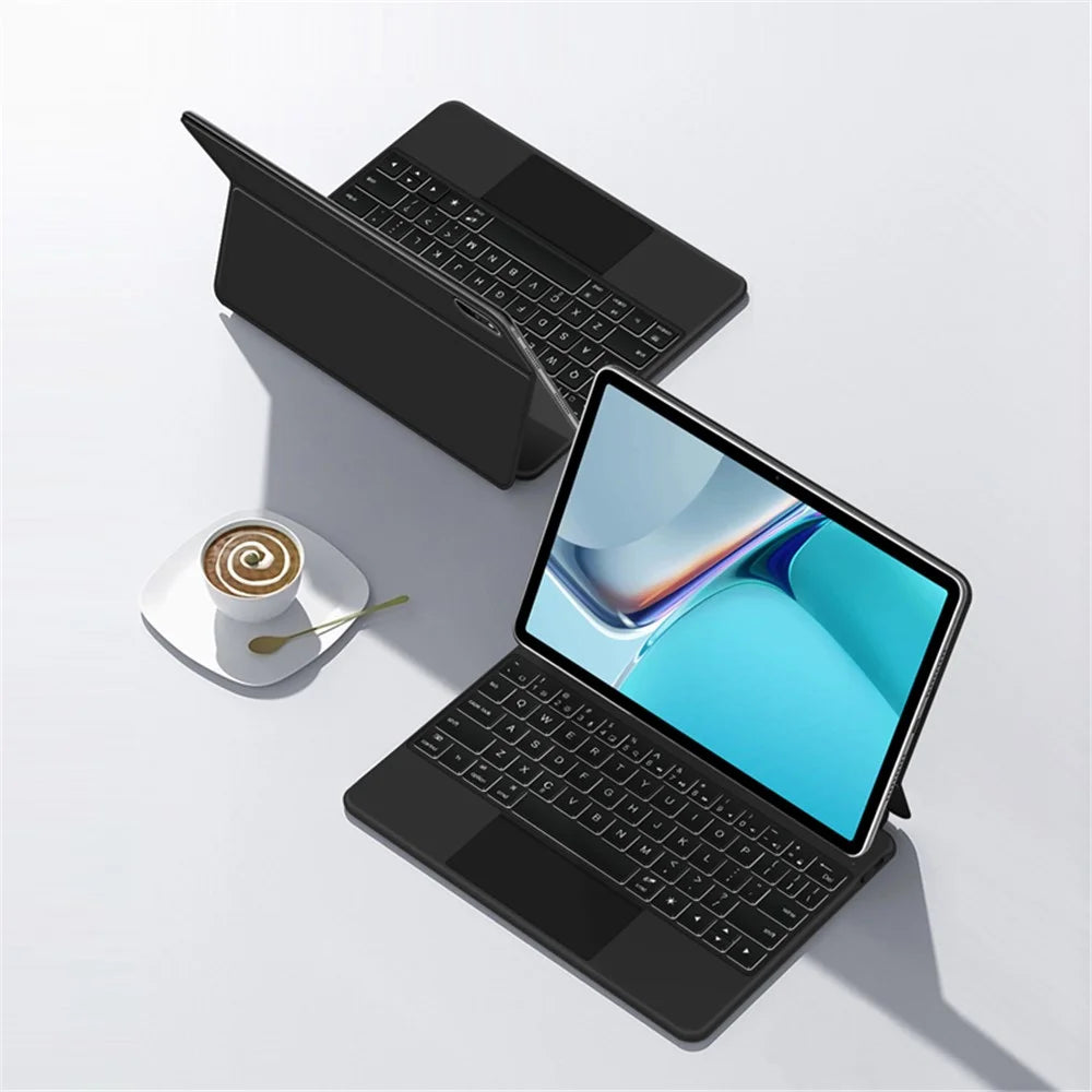 For Huawei MatePad 11 (2021) Magnetic Floating Bluetooth-compatible Keyboard + Leather Tablet Case - 6