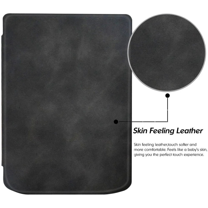 For Pocketbook Verse Pro PB629 / 634 Leather Case E-Reader Auto Sleep / Wake Protective Cover - Black - 5