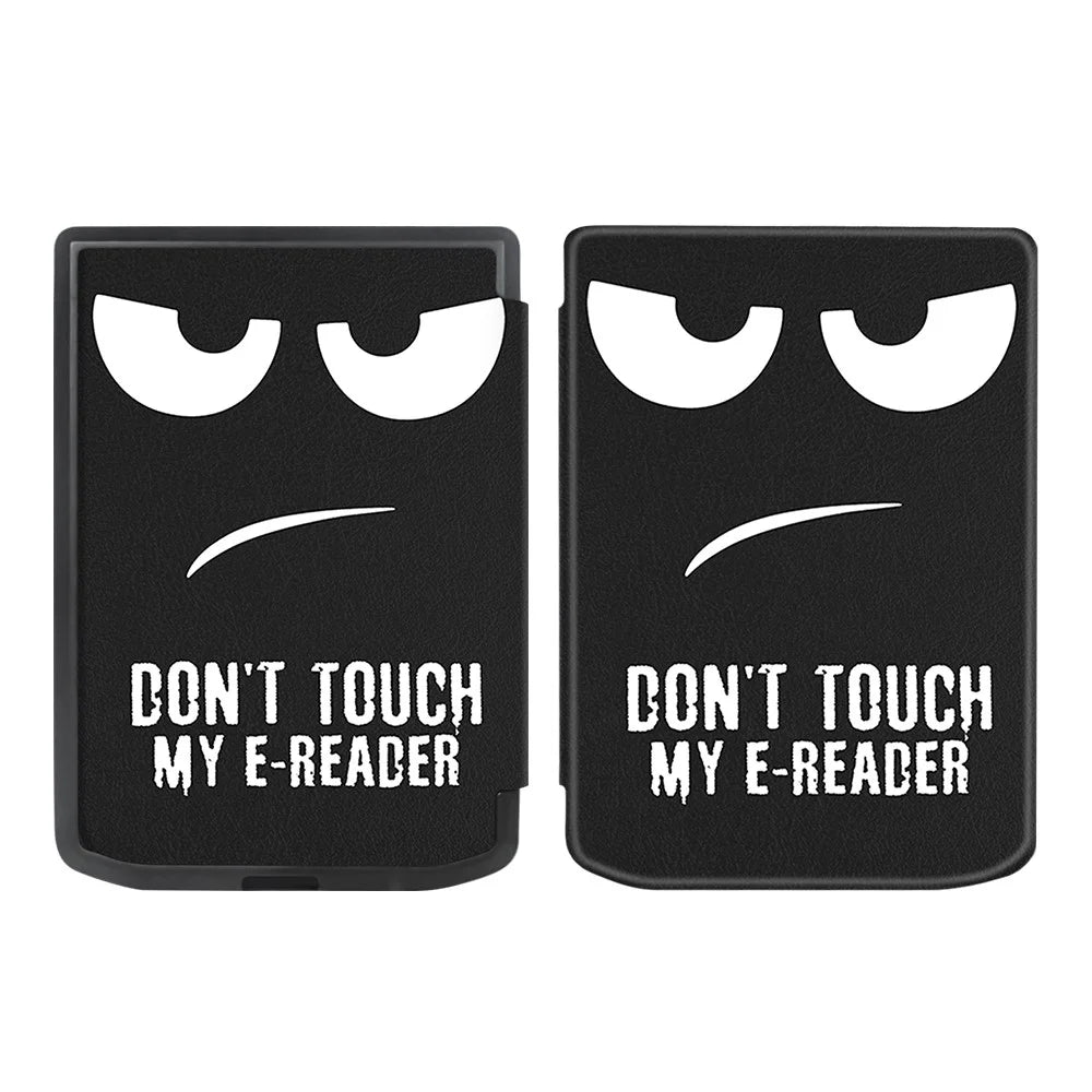 For PocketBook Verse Pro Leather Case E-Reader Cover with Auto Sleep / Wake - Don't Touch My E-Reader - 1