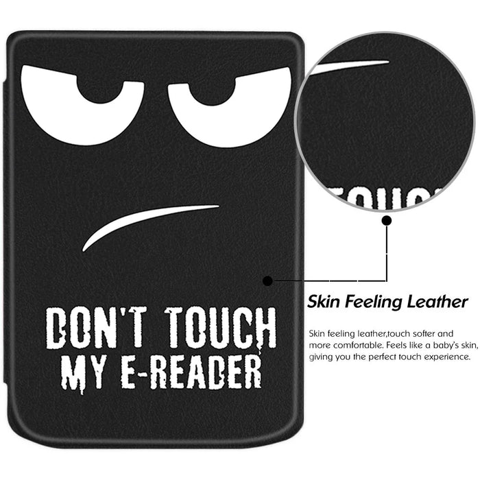 For PocketBook Verse Pro Leather Case E-Reader Cover with Auto Sleep / Wake - Don't Touch My E-Reader - 4