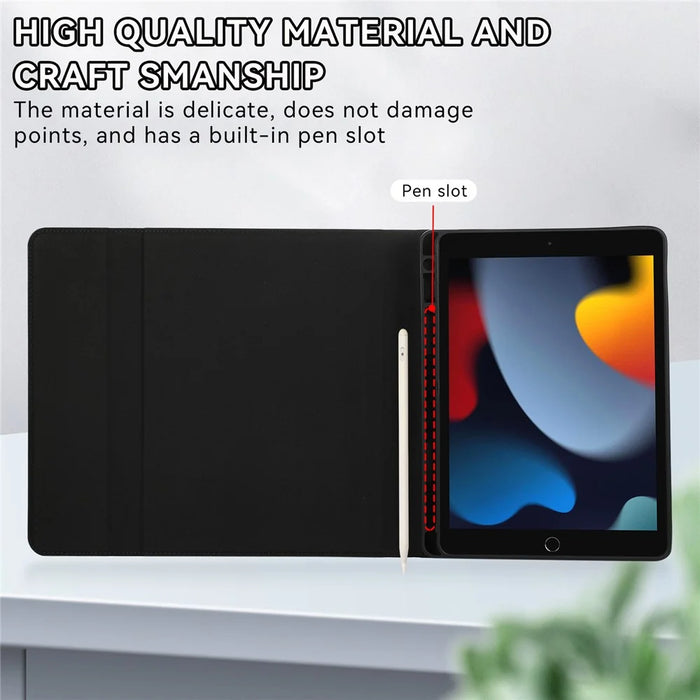 For iPad Pro 12.9 (2022)  /  (2021)  /  (2020)  / (2018) 2 in 1 Bluetooth-compatible Keyboard Tablet Case Leather Stand - Black - 5