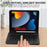 For iPad 10.2 (2021)  /  (2020)  /  (2019) Leather Bluetooth-compatible Keyboard Case Stand with Pen Holder - Black - 2