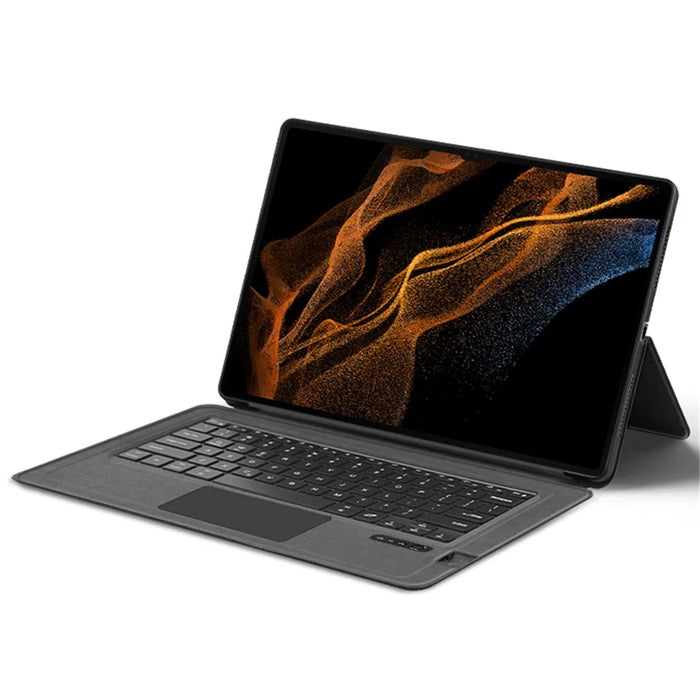 For Samsung Galaxy Tab S10 Ultra / S9 Ultra / S8 Ultra Leather Case + Touchpad Bluetooth-Compatible Keyboard (without Backlit) - 3