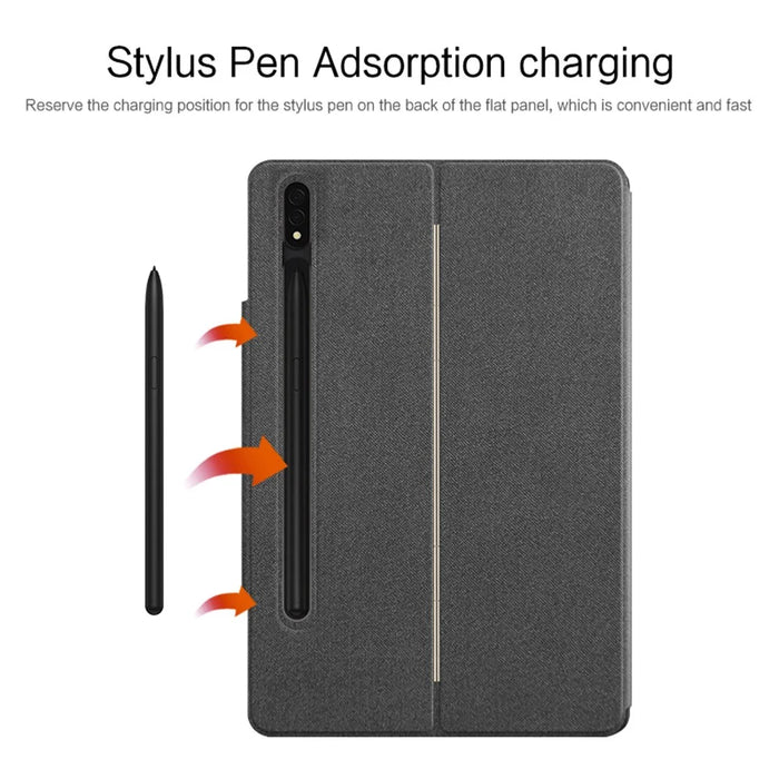 For Samsung Galaxy Tab S10 Ultra / S9 Ultra / S8 Ultra Leather Case + Touchpad Bluetooth-Compatible Keyboard (without Backlit) - 6