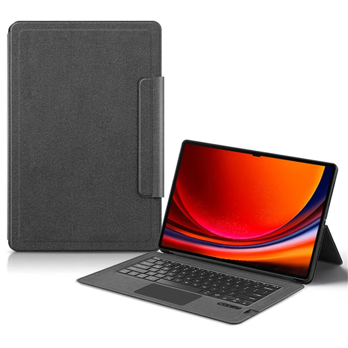 For Samsung Galaxy Tab S10 Ultra / S9 Ultra / S8 Ultra Leather Case + Touchpad Bluetooth-Compatible Keyboard (without Backlit) - 2