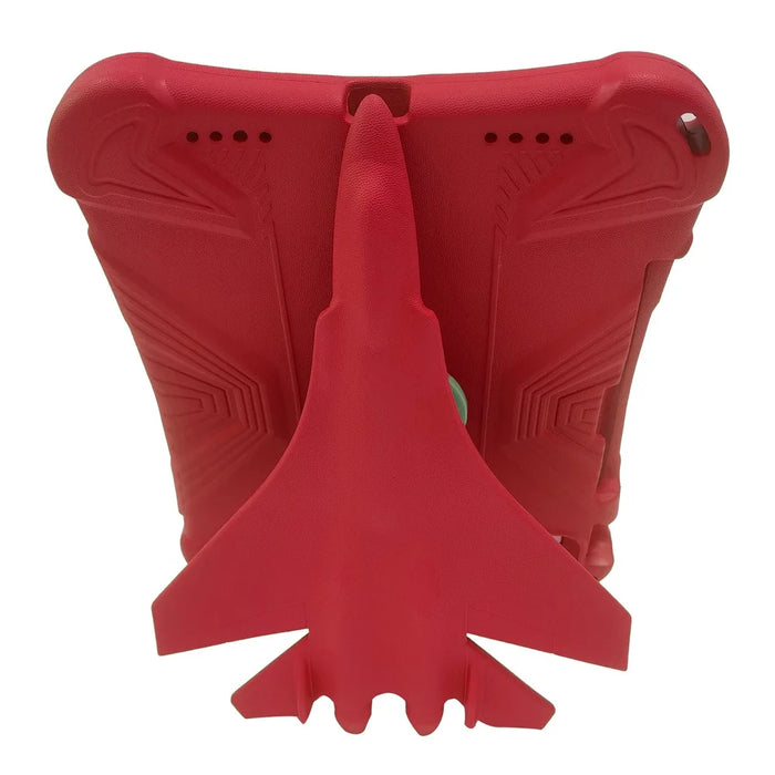 For iPad (2025) / 10.9 (2022) / Air (2020) / (2022) / iPad Pro 11 (2020) / (2021) / (2022) EVA Case Airplane Style Kickstand - Red - 3