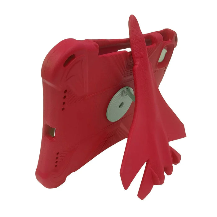 For iPad (2025) / 10.9 (2022) / Air (2020) / (2022) / iPad Pro 11 (2020) / (2021) / (2022) EVA Case Airplane Style Kickstand - Red - 5