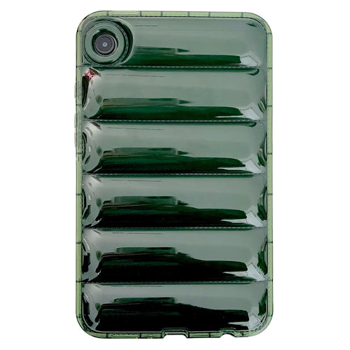 For Samsung Galaxy Tab A9+ Case Soft TPU Down Jacket Grain Tablet Cover - Green - 1