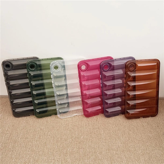 For Samsung Galaxy Tab A9+ Case Soft TPU Down Jacket Grain Tablet Cover - Green - 6