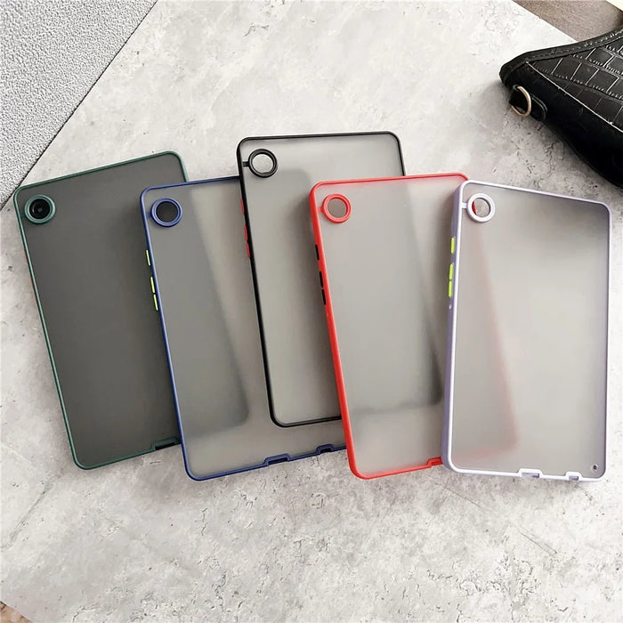 For Samsung Galaxy Tab A9 Case PC + TPU Anti-Scratch Tablet Cover Skin Touch Feeling - Blue - 6