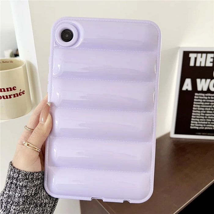 For Samsung Galaxy Tab A9+ Protective Case TPU Airbag Down Jacket Tablet Cover - Light Purple - 2