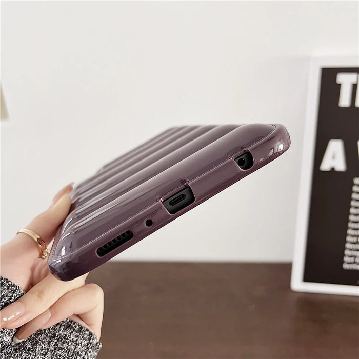 For Samsung Galaxy Tab A9+ Protective Case TPU Airbag Down Jacket Tablet Cover - Light Purple - 4