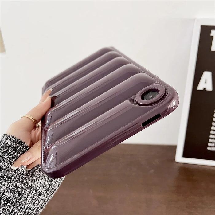 For Samsung Galaxy Tab A9+ Protective Case TPU Airbag Down Jacket Tablet Cover - Light Purple - 5