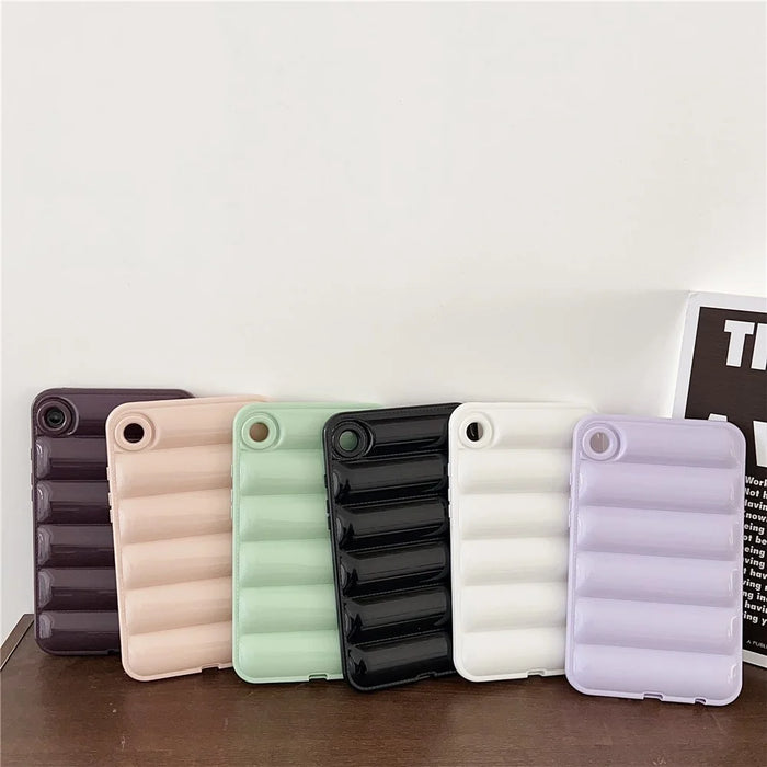 For Samsung Galaxy Tab A9+ Protective Case TPU Airbag Down Jacket Tablet Cover - Light Purple - 6