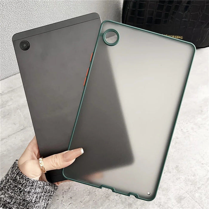 For Samsung Galaxy Tab A9+ Skin Touch Case PC + TPU Anti-Drop Shell Tablet Cover - Blue - 3