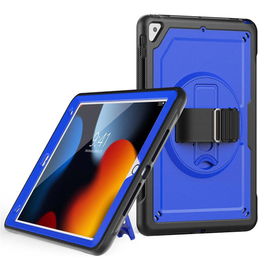 For iPad 10.2 (2019) / (2020) / (2021) / iPad Pro 10.5-inch (2017) / iPad Air 10.5 inch (2019) Case Hand Strap Tablet Cover - Dark Blue - 1