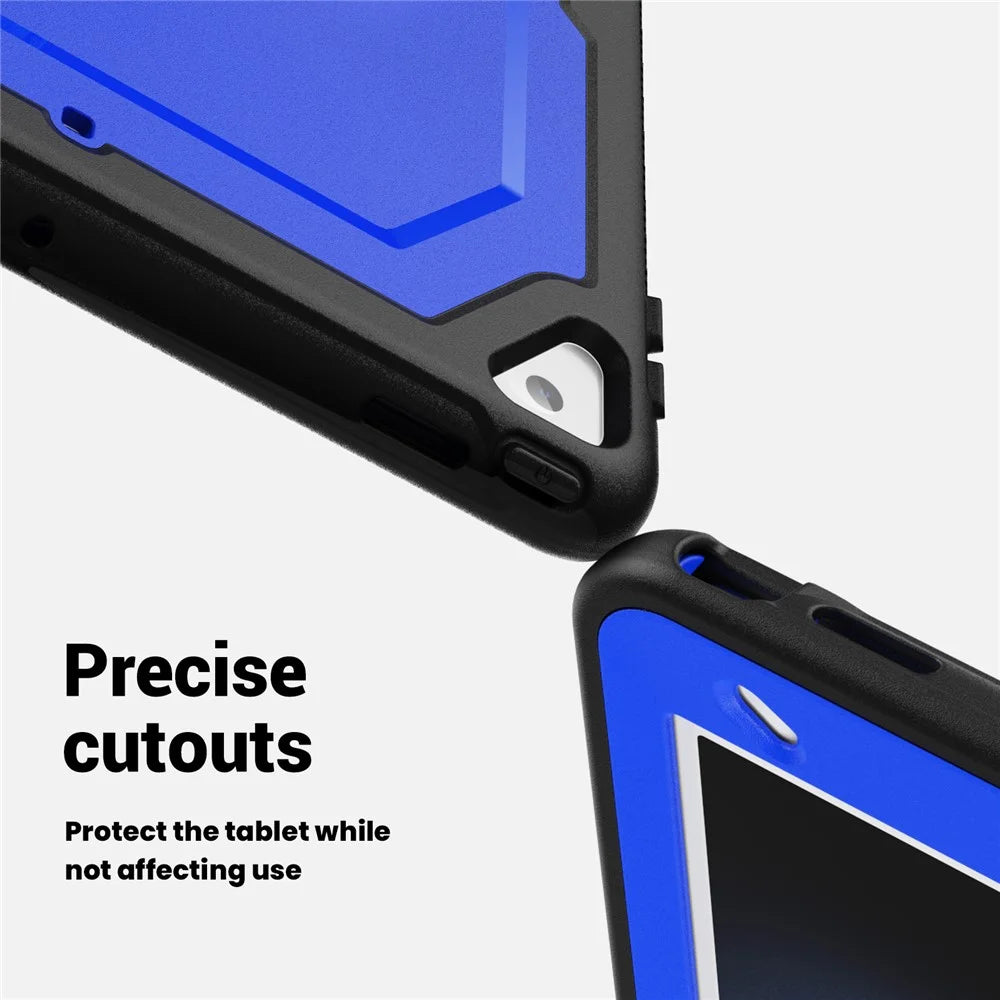 For iPad 10.2 (2019) / (2020) / (2021) / iPad Pro 10.5-inch (2017) / iPad Air 10.5 inch (2019) Case Hand Strap Tablet Cover - Dark Blue - 4