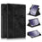For Samsung Galaxy Tab A9+ SM-X210 SM-X216 SM-X218 Case Leather Tablet Rotary Stand Cover - Black - 1