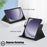 For Samsung Galaxy Tab A9+ SM-X210 SM-X216 SM-X218 Case Leather Tablet Rotary Stand Cover - Black - 5