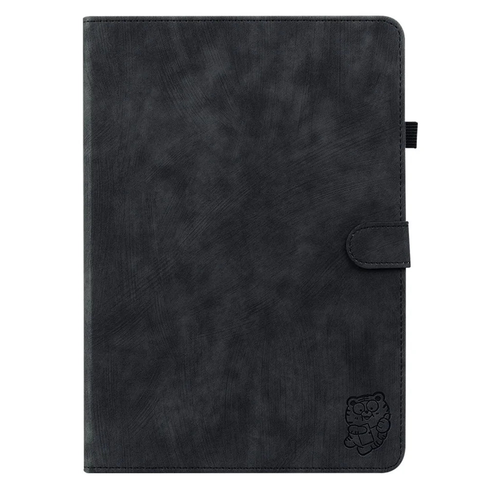 For Amazon Fire HD 10 (2023) Case Leather Tablet Cover with Card Slots Stand - Black - 7